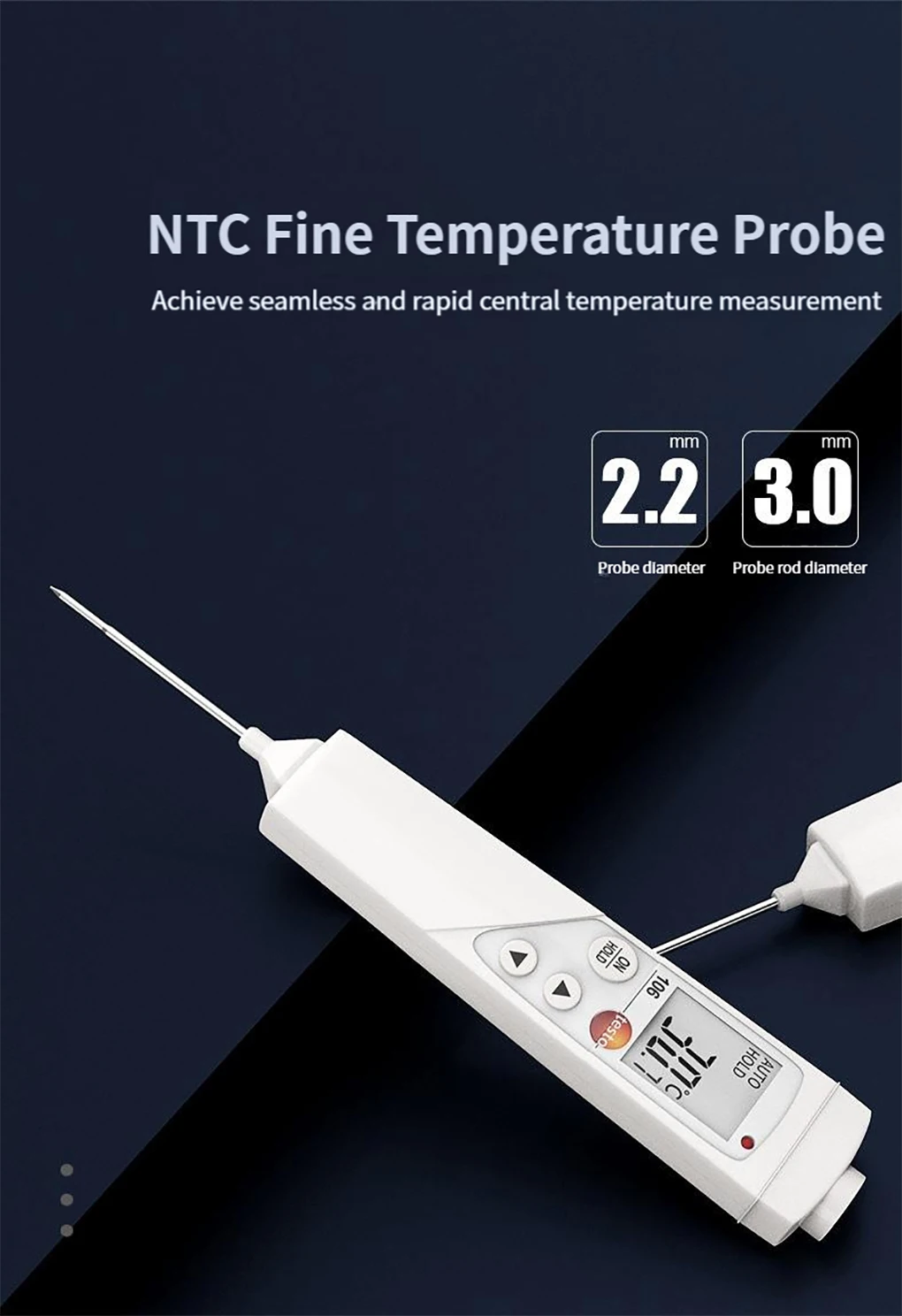 Testo 106 Digital Food Thermometer High Precision Waterproof Kitchen BBQ Thermom