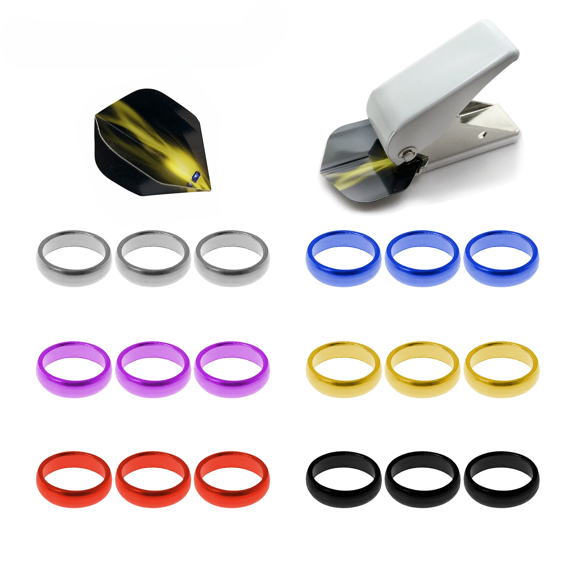 6PCS Dart Flight Fixed Ring Aluminum Alloy Protective Ring Dart Rod O-ring Aluminum Ring Lock The Dart Wing