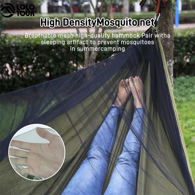 290x140cm Camping Drawstring Hammock Can Accommodate Up To 700 Pounds Of Portable Portable Hammock For Indoor And Outdoor Hiking 5