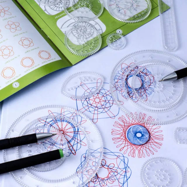 Designs Interlocking Gears & Wheels,draw Educational Toys 2022 New Spirograph Deluxe Set Design Tin Set Draw Spiral 3