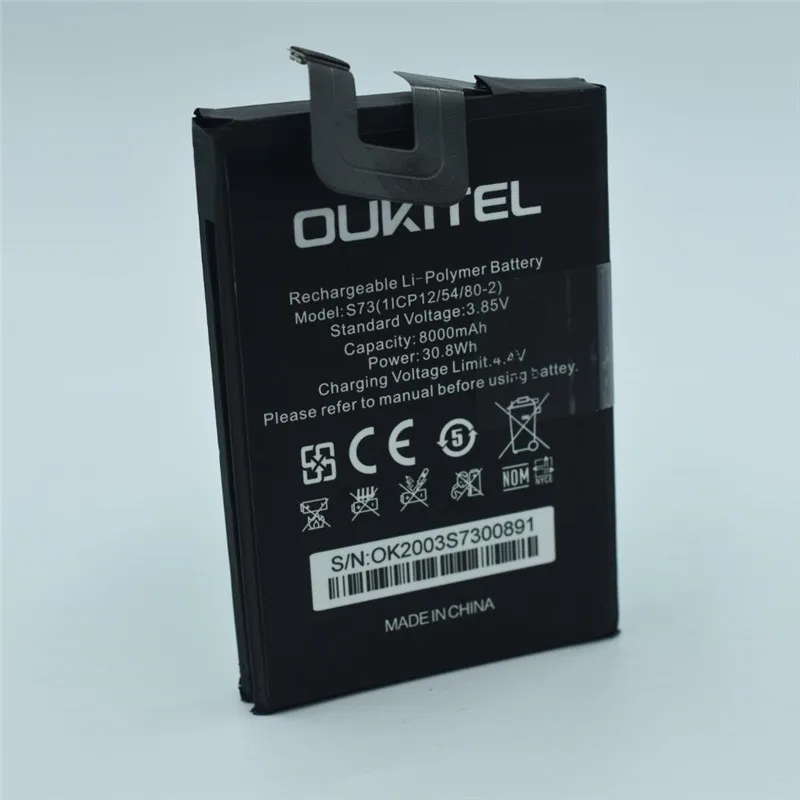 

In Stock NEW production date for OUKITEL S73 battery 8000mAh Long standby time High capacity for OUKITEL WP5 battery