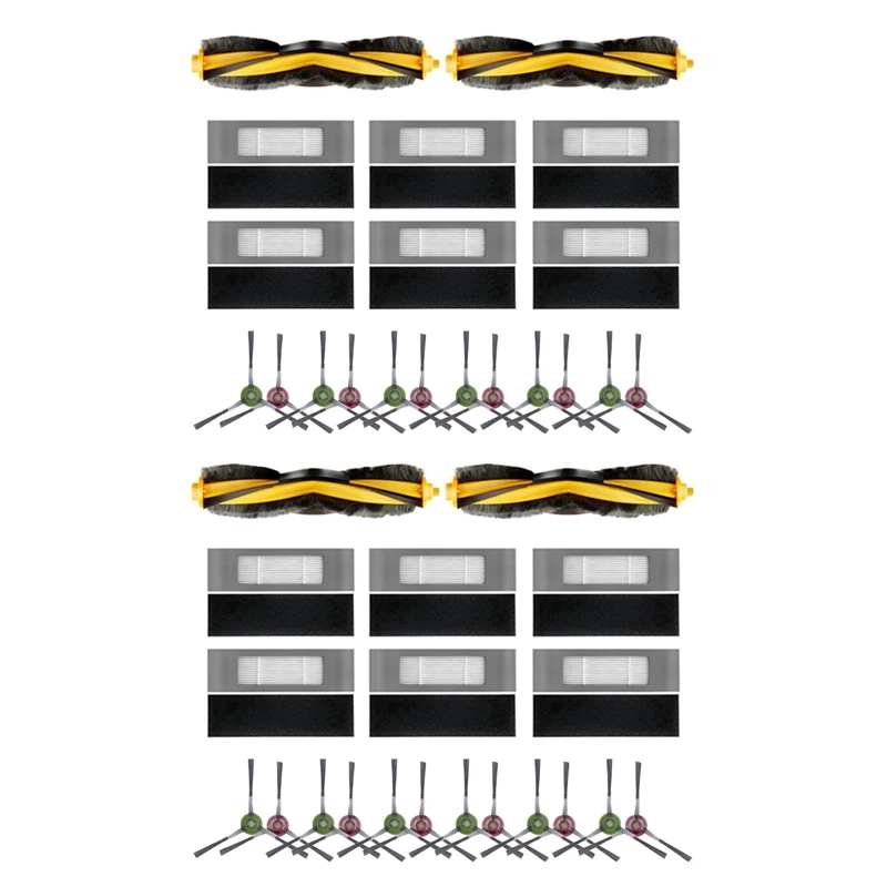 

2 Set For ECOVACS DEEBOT OZMO T8 Robot, Replaceable Vacuum Cleaner Main Brush Side Brush Filter Accessory Parts