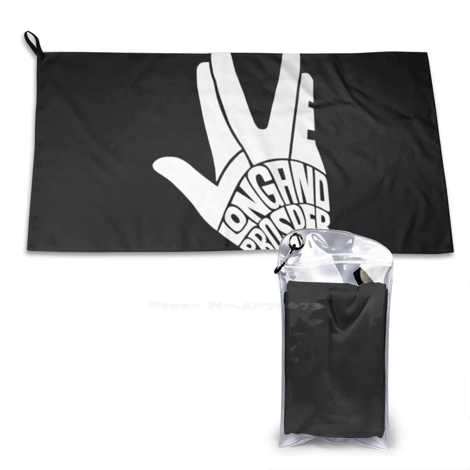 Star Live Asciugamani Da Bagno In Fibra Superfine Bianca Lunga E Sicura Star Spock Live Long And Prosper Tv Movie Nerd Comic