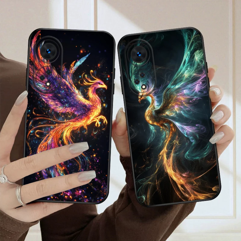 Cartoon Phoenix Silicone Soft Phone Case