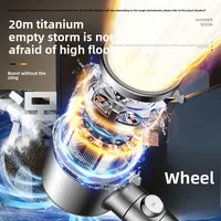 หัวฝักบัวแรงดันสูงแบบเทอร์โบคู่ - ปริมาณน้ำมากสำหรับห้องน้ำ 3