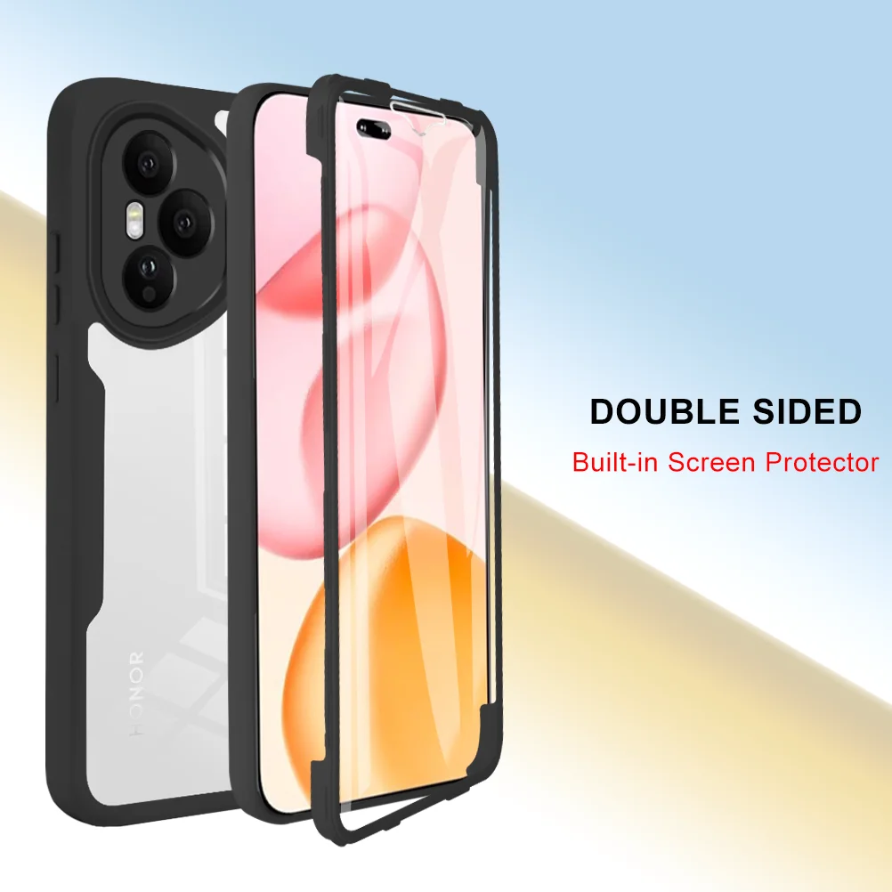 Full Protection 5G Phone Case with Clear Screen Film and Silicone Back Cover