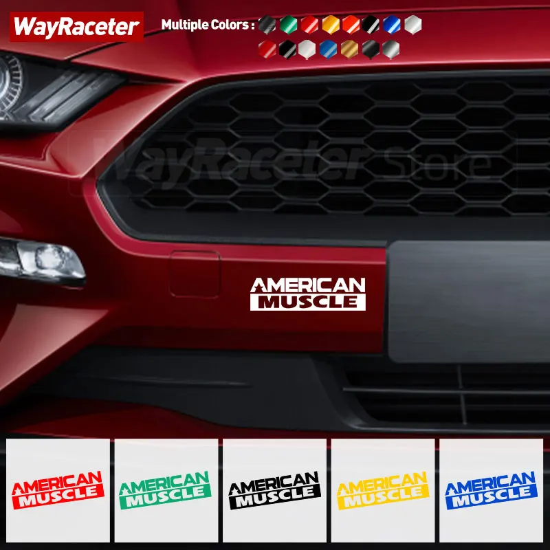 Car Door Paraurti Finestra Griglia Laterale Fender Wing Sticker American Muscle Style Graphics Decalcomania In Vinile Per Accessori Ford Mustang