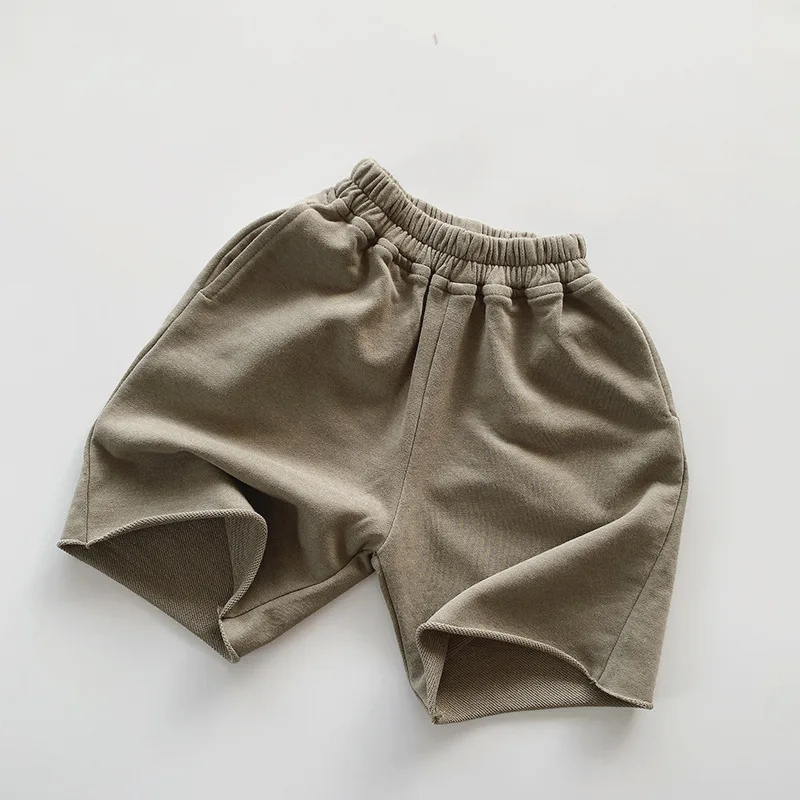 Kids Shorts Summer Kid Girl Boys Cotton Straight Wide Leg Short Pants Smooth Fashion Solid Comfortable