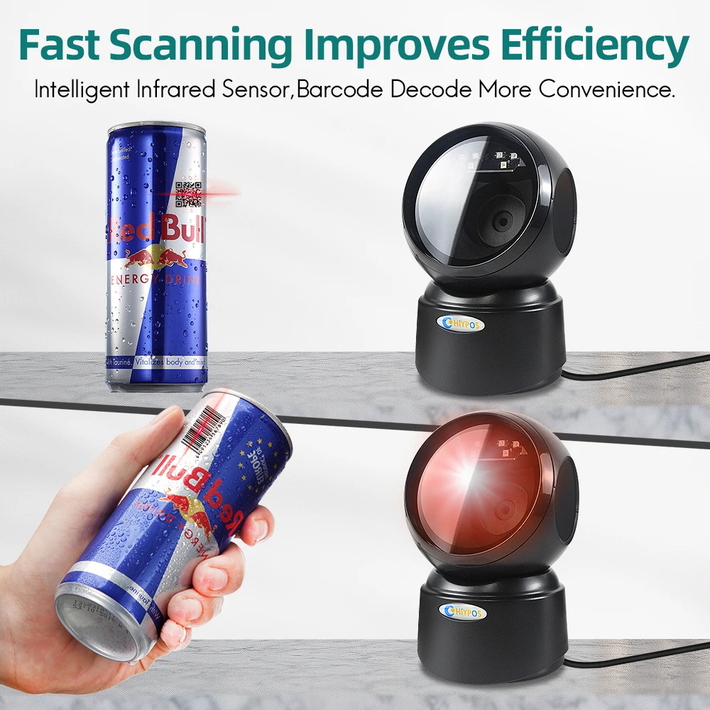 High-speed Barcode Scanner Image Platform Desktop 1D 2D QR code reader USB Omnidirectional
