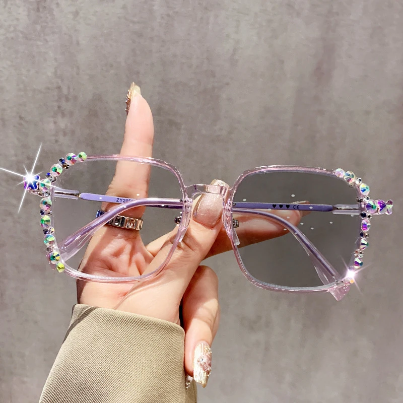 Diamant-Schmuck-Stil, modische, lichtwechselnde, farbwechselnde Myopie-Brille mit High-End-Gefühl 6079-1 – Detail 12