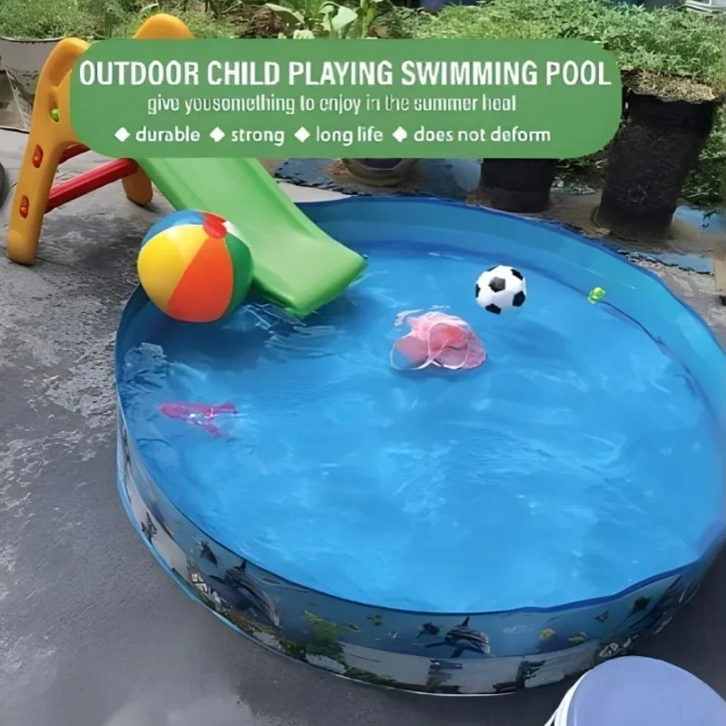 Pet Play Pool Non-Inflatable Collapsible Outdoor Family Round Pool Removable