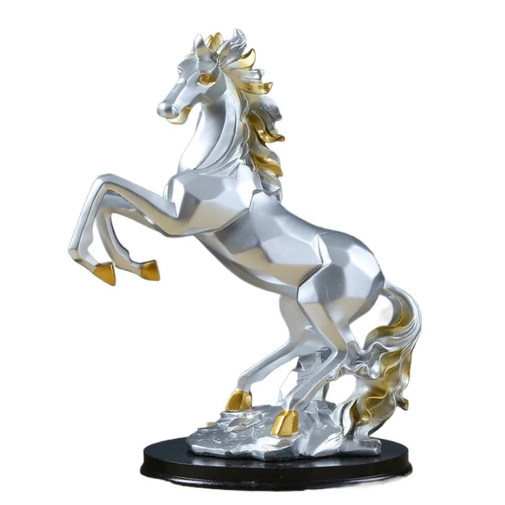 Miniatures Figurine Art Horse Ornament Handicraft Creative Horse Statue Minimalist Modern Animal Sculpture Living Room