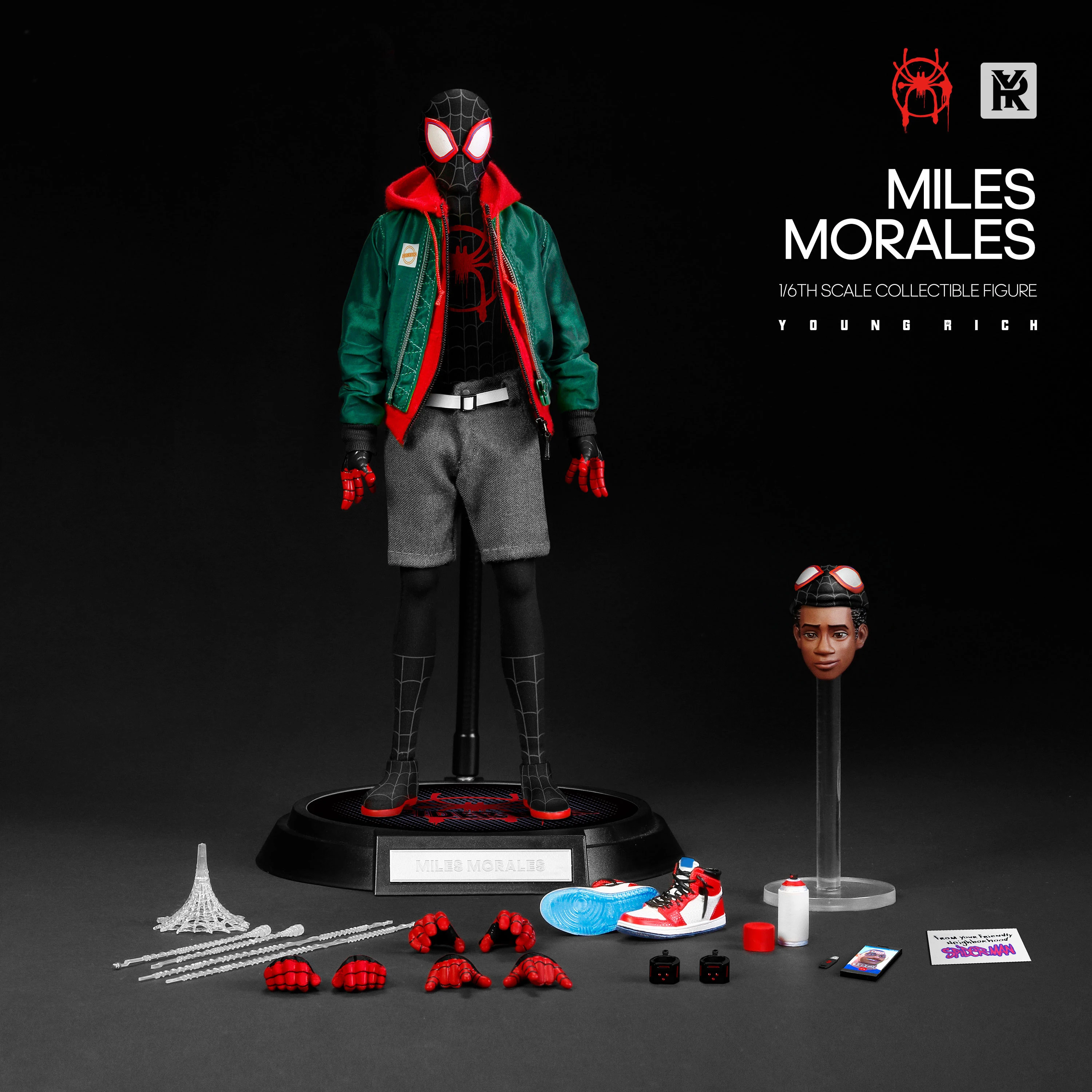 YOUNGRICH TOYS マイルズ モラレス スパイダーバース SP002 Youngrich Toys Sp002 Spider-Man Miles Morales 1/6 Action