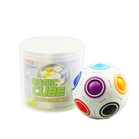 Yongjun Creative Magic Cube Speed Rainbow Puzzles Ball Football cubo magico Educational Learning Toys for Children Kids Toys boy 1