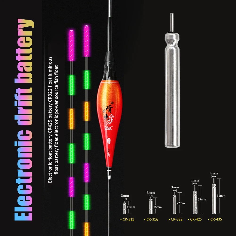 CR322 CR425 CR311 CR316 CR435 Luminous Electric Battery Fishing Floats 3 Votage 10x