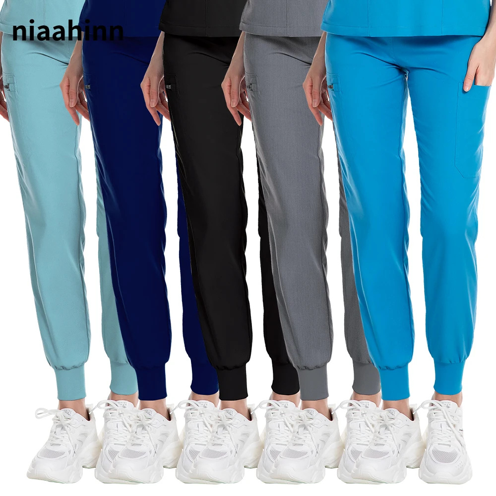 

Operating Room Scrubs Bottoms Doctor Nurse Dentist Working Pants Medical Surgical Beauty Salon Lab Trousers Dental Hospital Pant