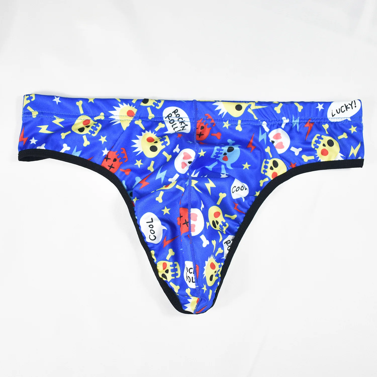 Men Sexy Swimming Trunks Breathable Soft Briefs Bikini Trendy Cartoon Print Low Waist Lingerie Underpants Quick Dry Men Swimwear