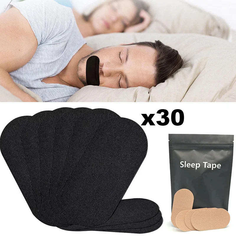 30pcs/bag Anti Snoring Mouth Tape Night Sleeping Mouth Breath Improvement Patch Reduce Dry Mouth Promote Nose Breathing Sticker 2