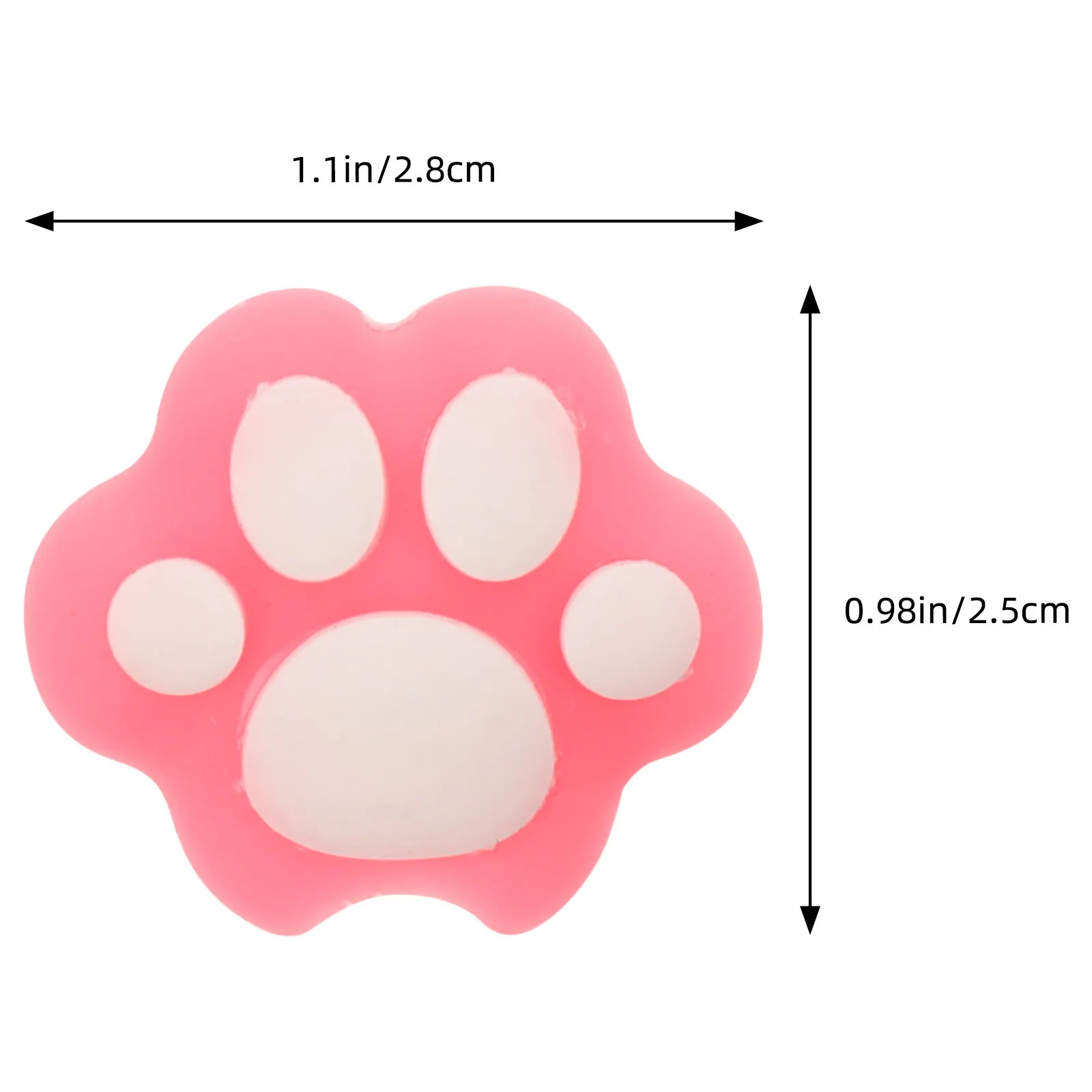 10Pcs 핑크 고양이 발 연필 캡 부드러운 교체 가능한 보호 장치 귀여운 학교 사무용품 필수 액세서리 연필 캡