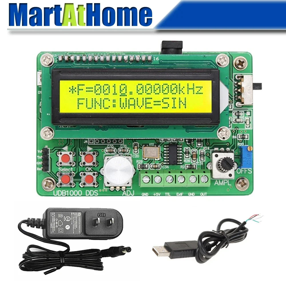 

0~5MHz DDS Function Signal Generator Signal Source with 60MHz Frequency Meter & TTL Communication