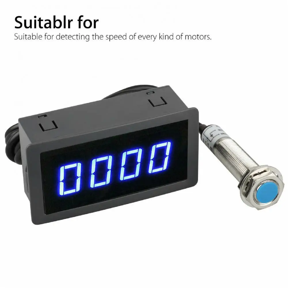 High Quality Tacho Gauge Sturdy Hall Effect Sensor 4 Digital RPM Speed Meter Panel Durable Car