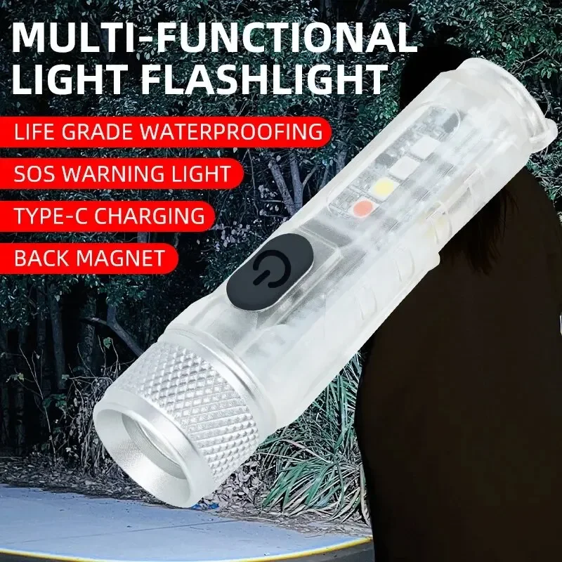 LED Flashlights Lamp Rechargeable Charging Lanterna Flashlight Work Light Ultra Powerful Torch Usb