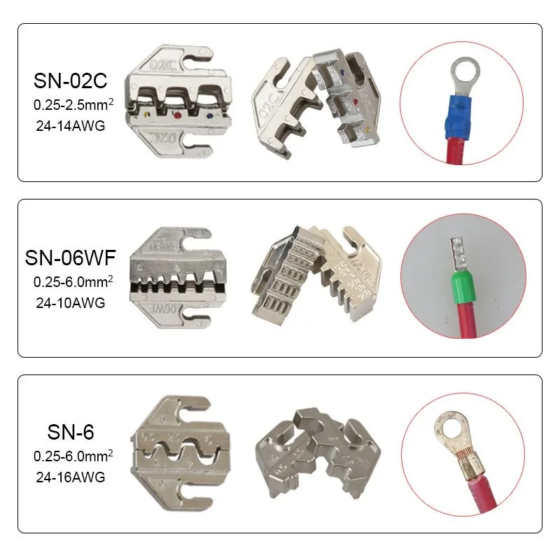 SN58B/2549/2546/02C/-6/06WF Crimping Pliers Kit Dupont Jst Crimper Pliers Electrical Clamp Tools