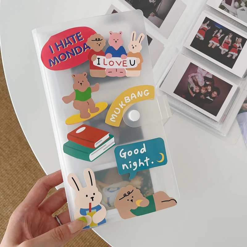 Transparent Mini Photo Album Idol Card Holder Collect Book Kpop Photo Card Album Postcard Holder Scrapbook Фотоальбом