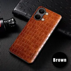 Luxury Leather Slim Fit Anti - Scratch Protective Back Cover - Poco X8 Pro Max (Brown)