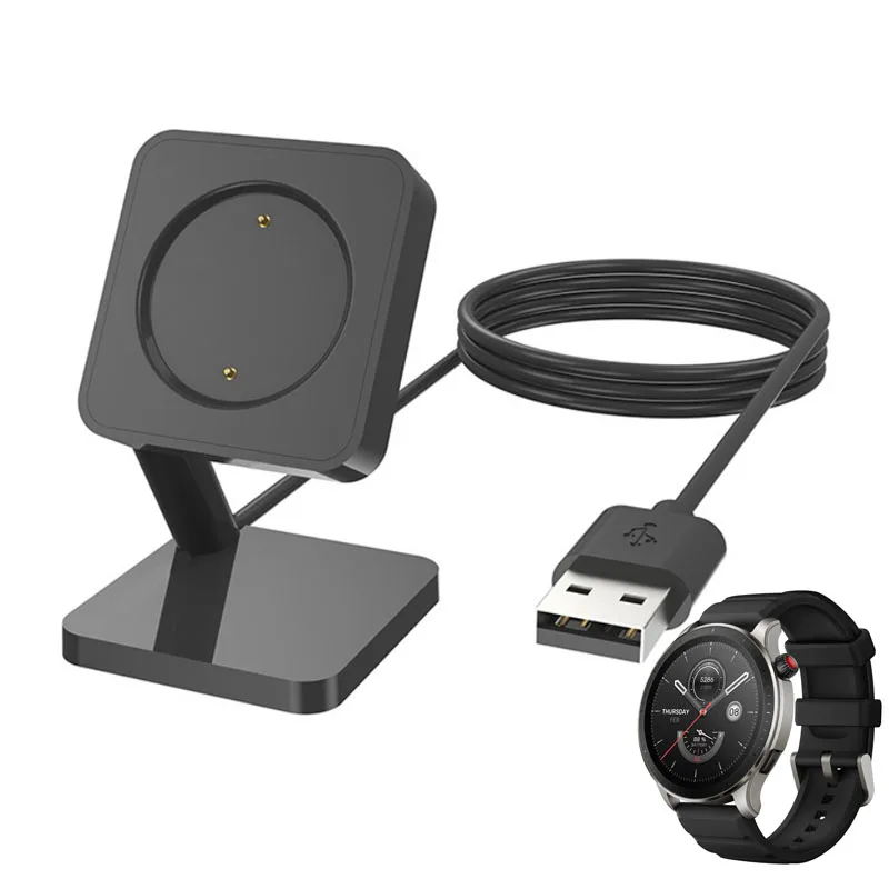 

Настольная подставка Зарядное устройство USB зарядный кабель док-станция Держатель для Amazfit GTR 4/GTR4 GTS 3 GTS4/GTS3 GTR3 Pro T-rex 2 часы