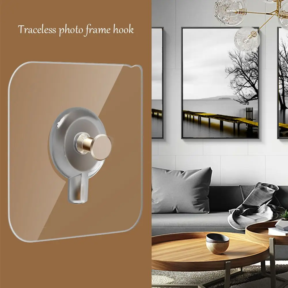 

Adhesive Picture Photo Frame Kitchen Bathroom Non-Trace Wall Nails Hook Screw Hook Hanger Wall Hangers Hooks Suction