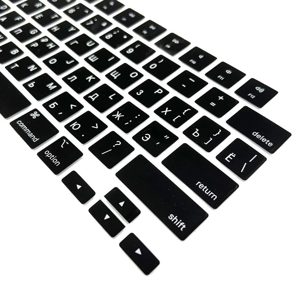 Simple Black MacBook Keyboard Stickers