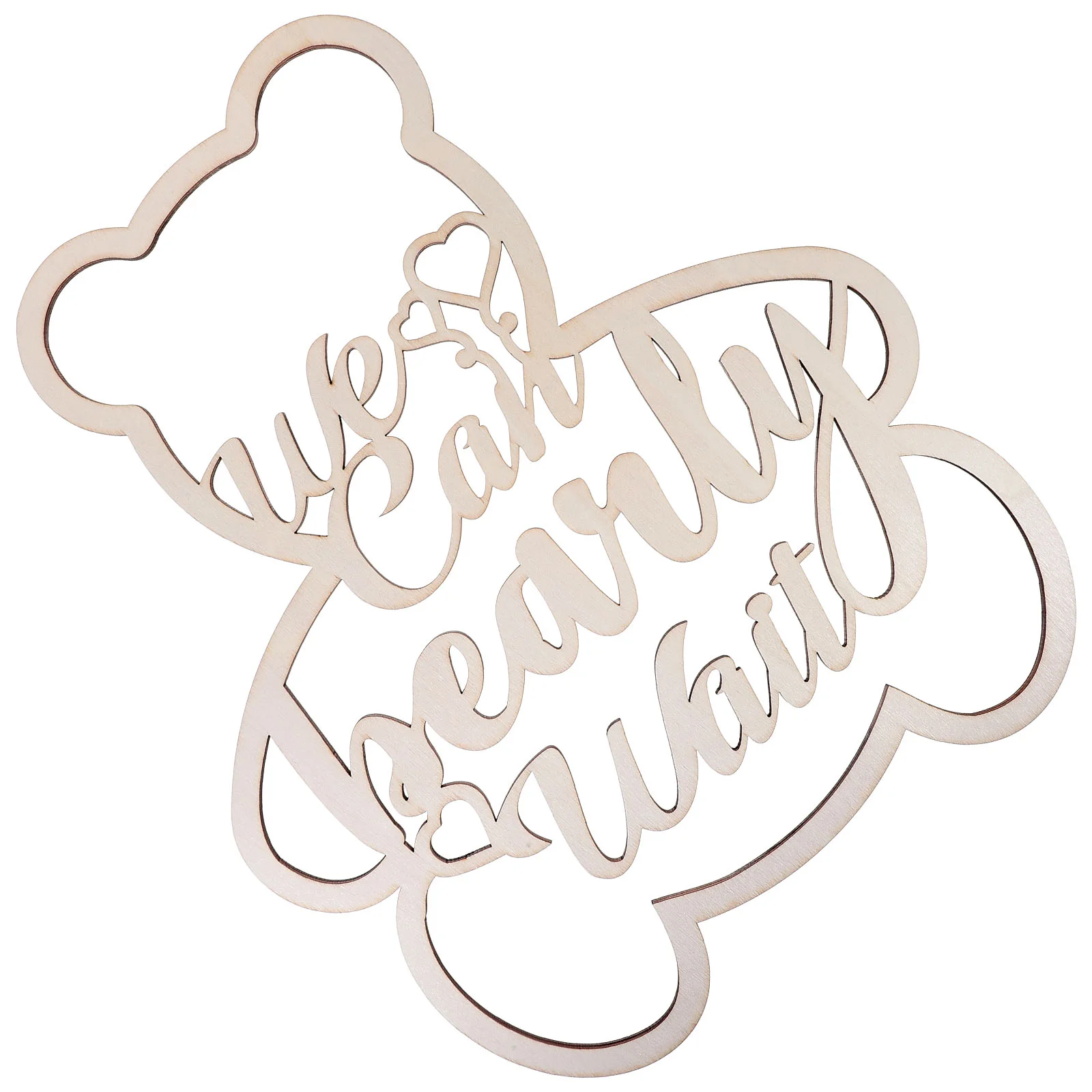 

Baby Photo Props Decoración Para Shower Niño Bear Shape Wooden Sign Girl Gift for Adorns Backdrop