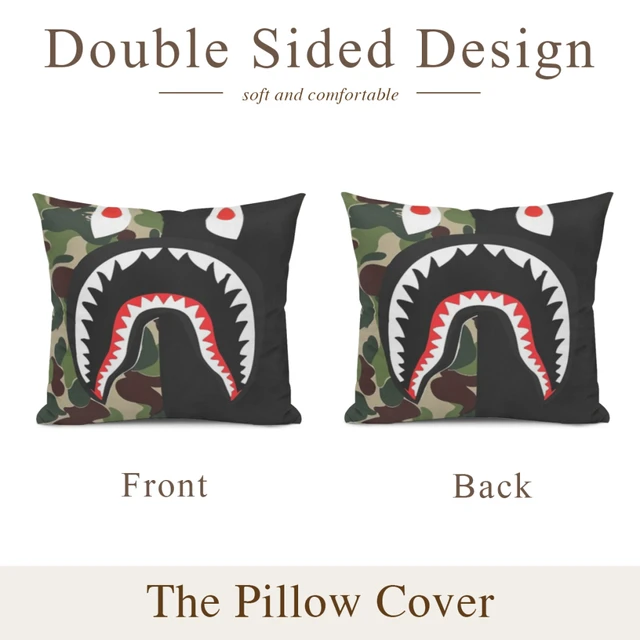 Shark Camo Throw Pillow