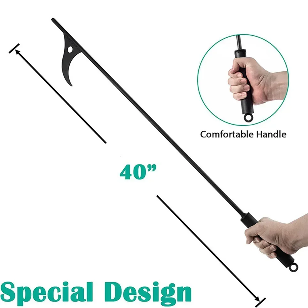 Campfire Tongs Fireplace Tools Fire Pits Fireplaces And Wood Stoves 1pc 350g 40in 51*12*2cm Black Iron Beautiful