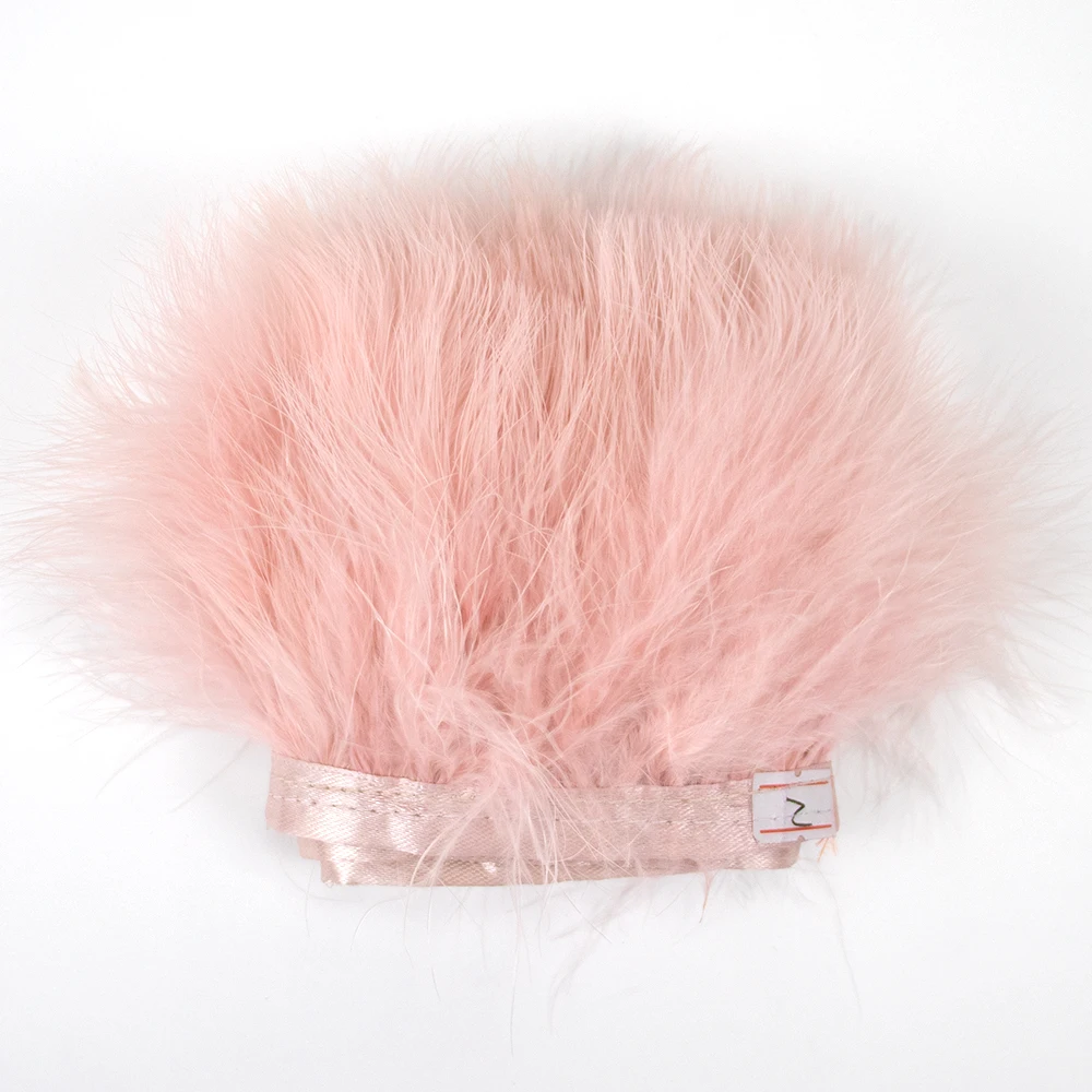 Craft Feathers 1Meter Marabou Feathers Fringe Trim 8-10CM for Needlework Handicrafts Feather Dress Accessories