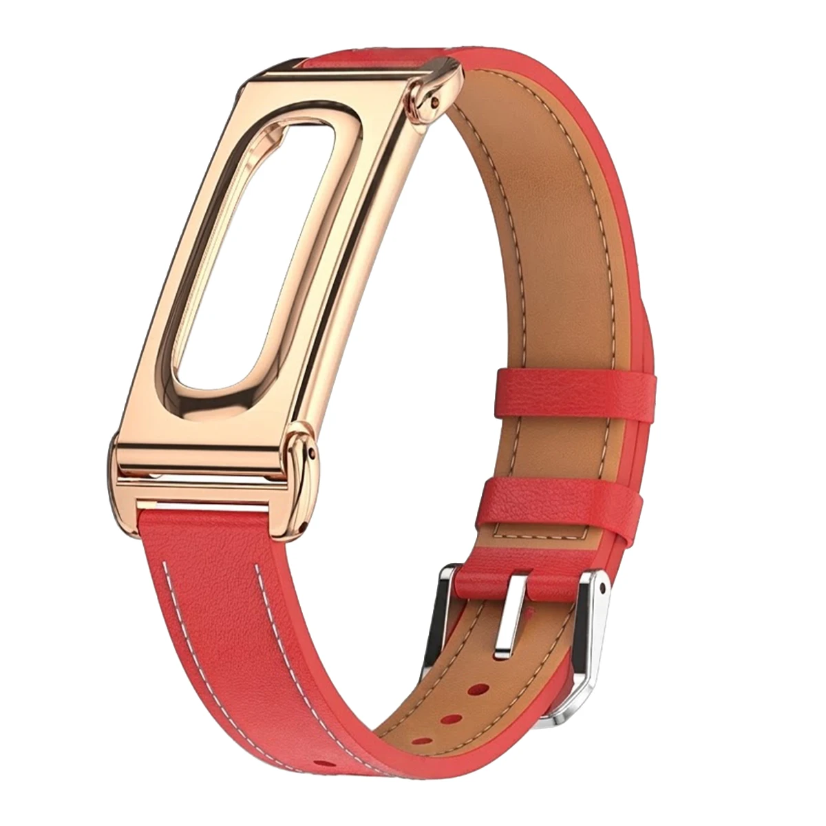 Durable Metal Protective Case with Breathable Microfiber Leather Band - Quick Release Wristband