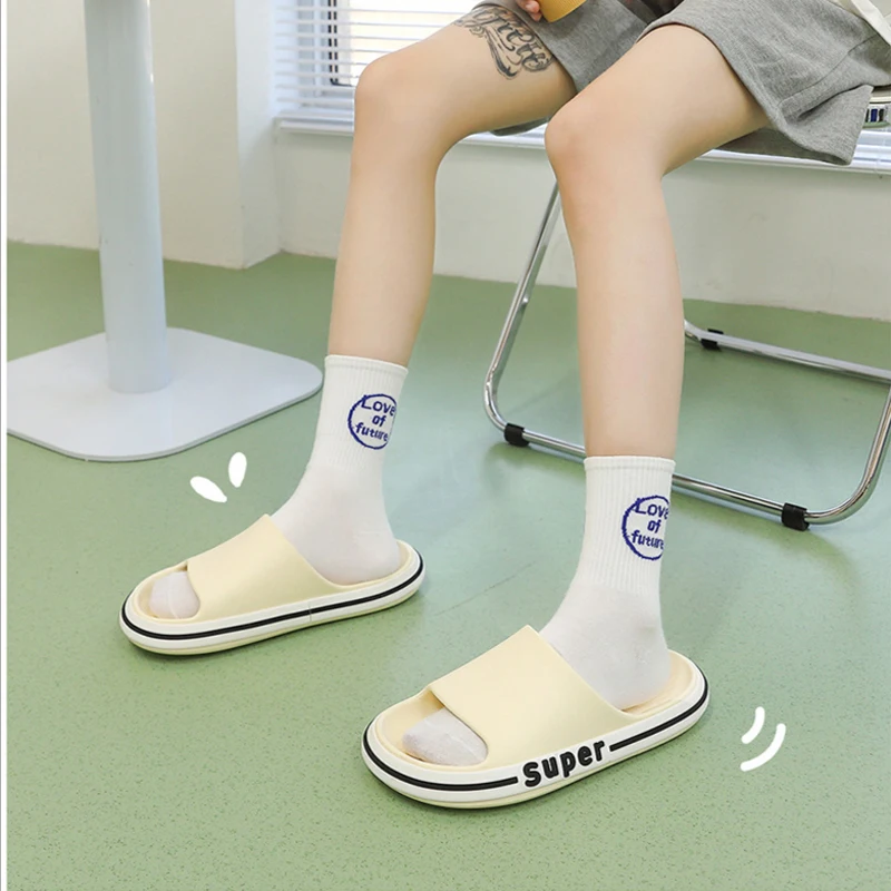 

Woman Female Slipper Home Eva Soft Sole Non Slip Slides Indoor Beach Outdoor Men Women Summer Ladies Shoes platform 2024 New