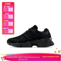 New Balance NB 9060 : baskets décontractées élégantes, confortables et durables à tige basse pour hommes et femmes, noires U9060BPM 1