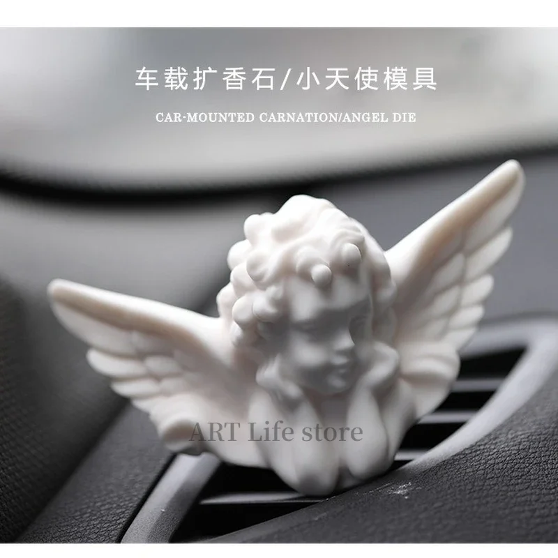 3D Little Angel Silicone Soap Mold DIY Cute Mermaid Aromatherapy Plaster Resin Crafts Crystal Cast Molds Home Decor Gift