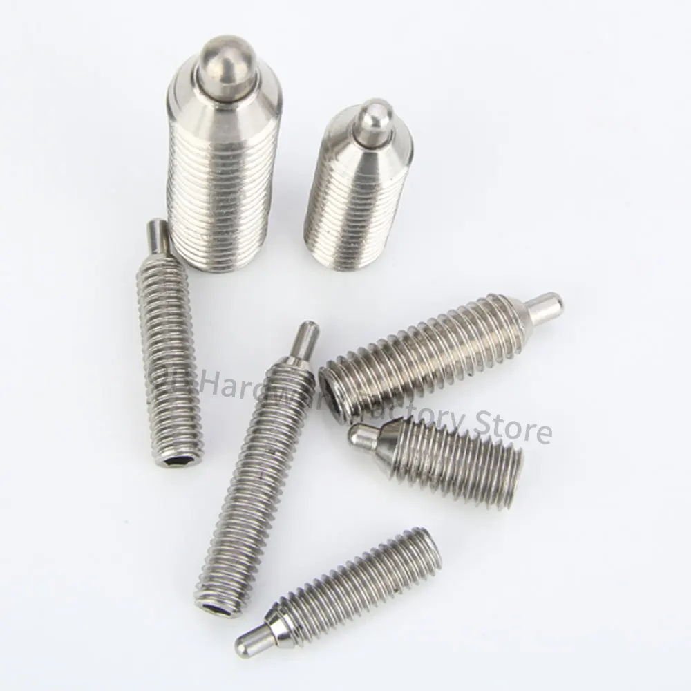 10 Pcs QB518 Stainless Steel Thread Spring Plunger stainless steel knurled plungers