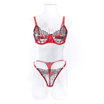 Floral Embroidered Lingerie Set 14