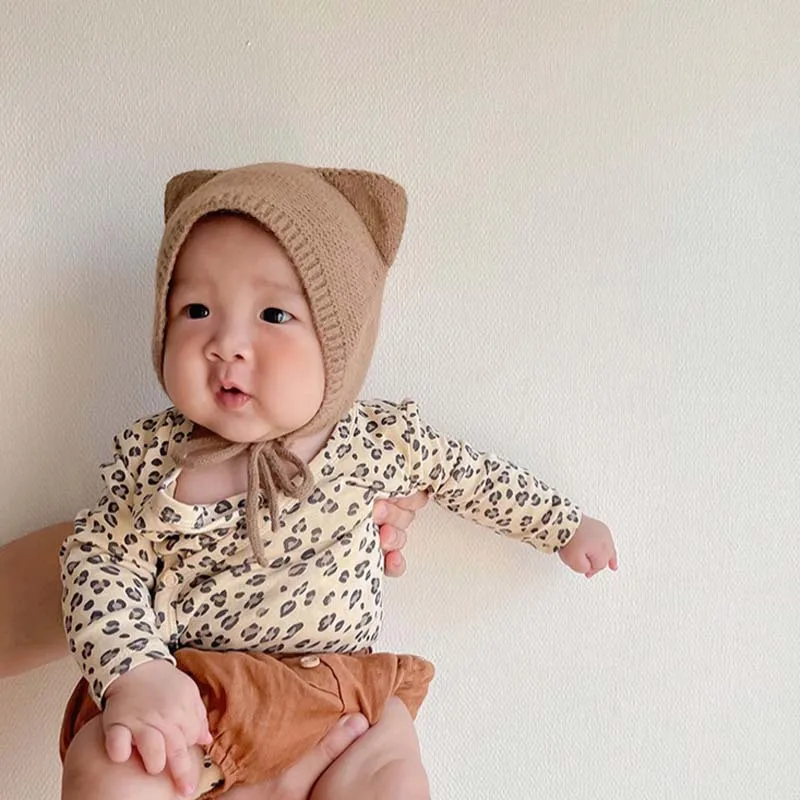 0-4Years Baby Hat Autumn Winter Ear Rabbit Knitted Kid Hat Baby Girls Kids Boys Cute Wool Hat Kids Accessories Newborn