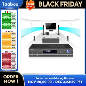 220W-510W 5.1 Channel Bluetooth Power Amplifier 220V Home Theater Audio High Power Home Fever Ktv Amplifier Karaoke