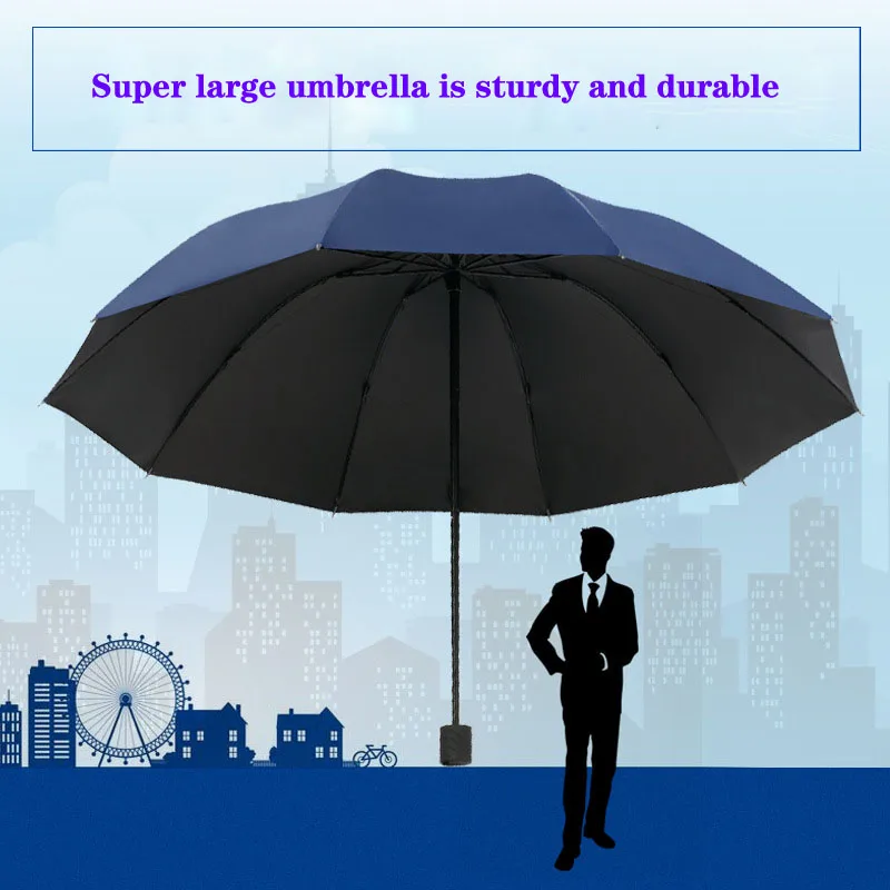 Super Large 130CM Windproof Strong Folding Umbrella 3