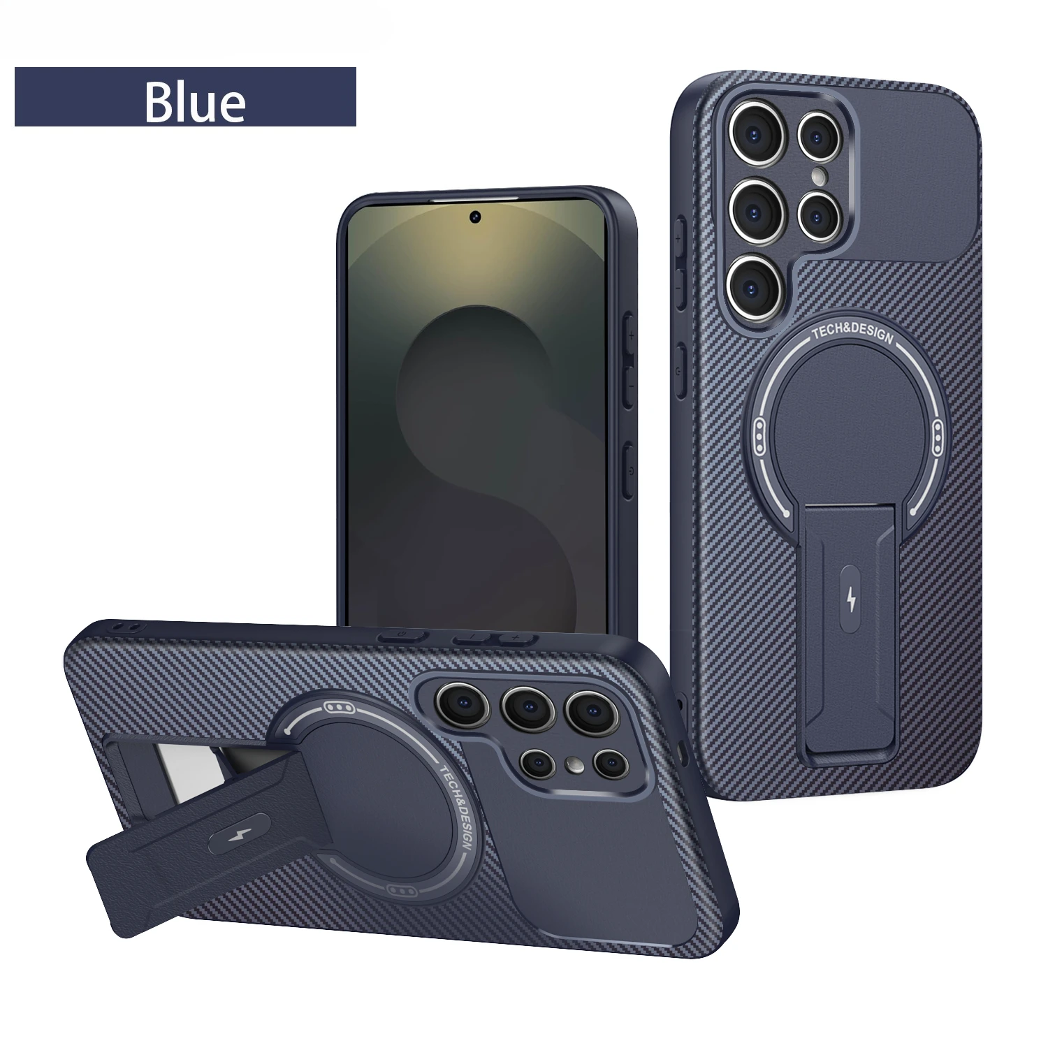 Magnetic Wireless Charging Foldable Stand Phone Case with Magsafe Cover