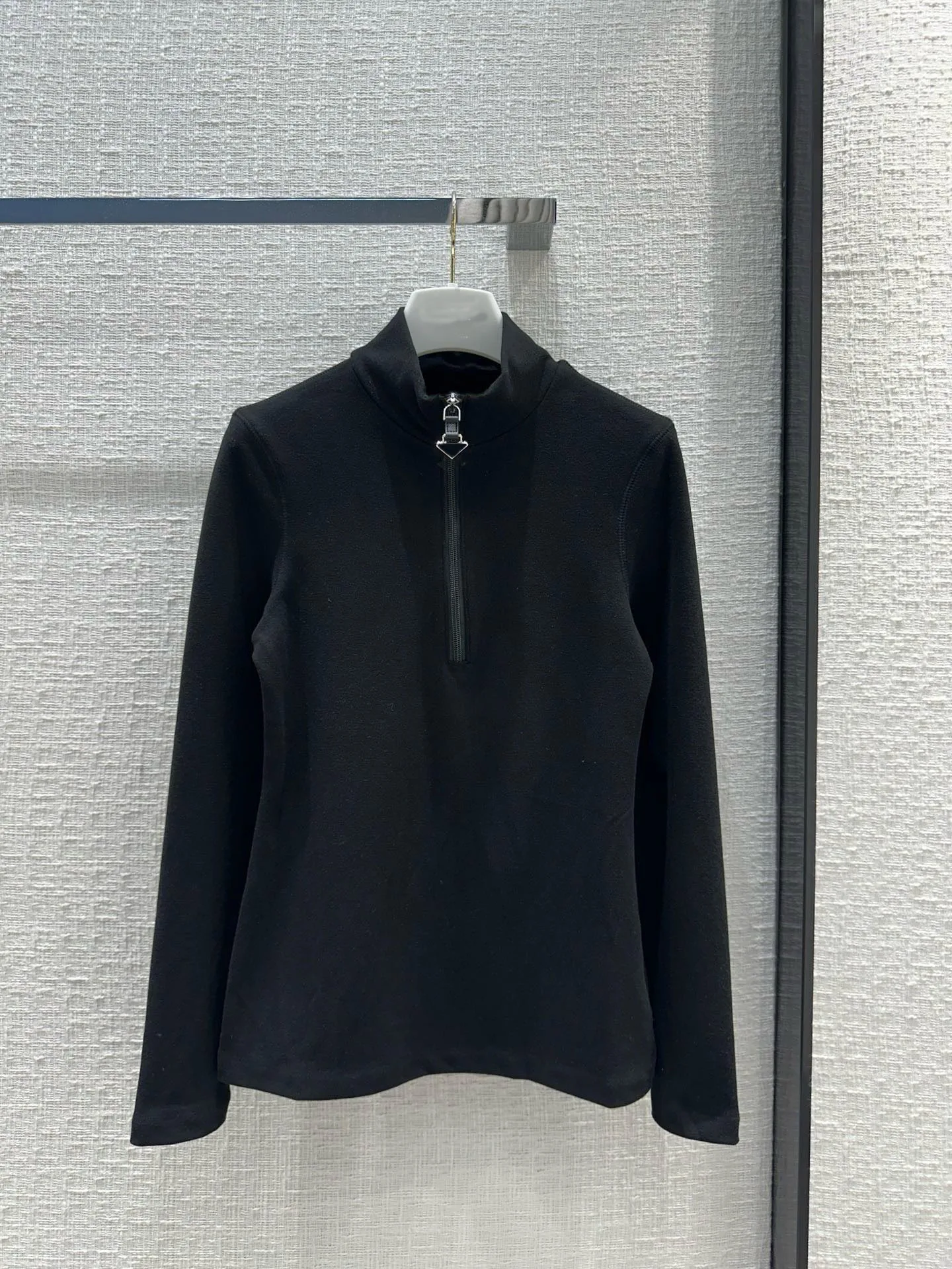 

Women's Clothing Half-zip stand-collar bottoming top 0111