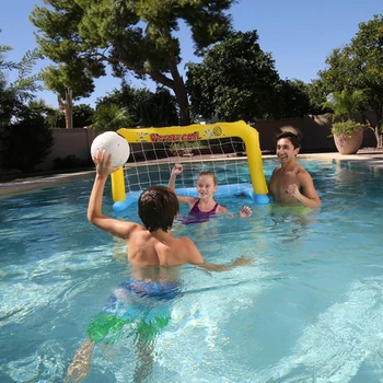 ZK30 Inflatable Water Net Mattress Parent Child Volleyball Basketball Ball Water Net Mattress Sports Games Circle Float Beach 5