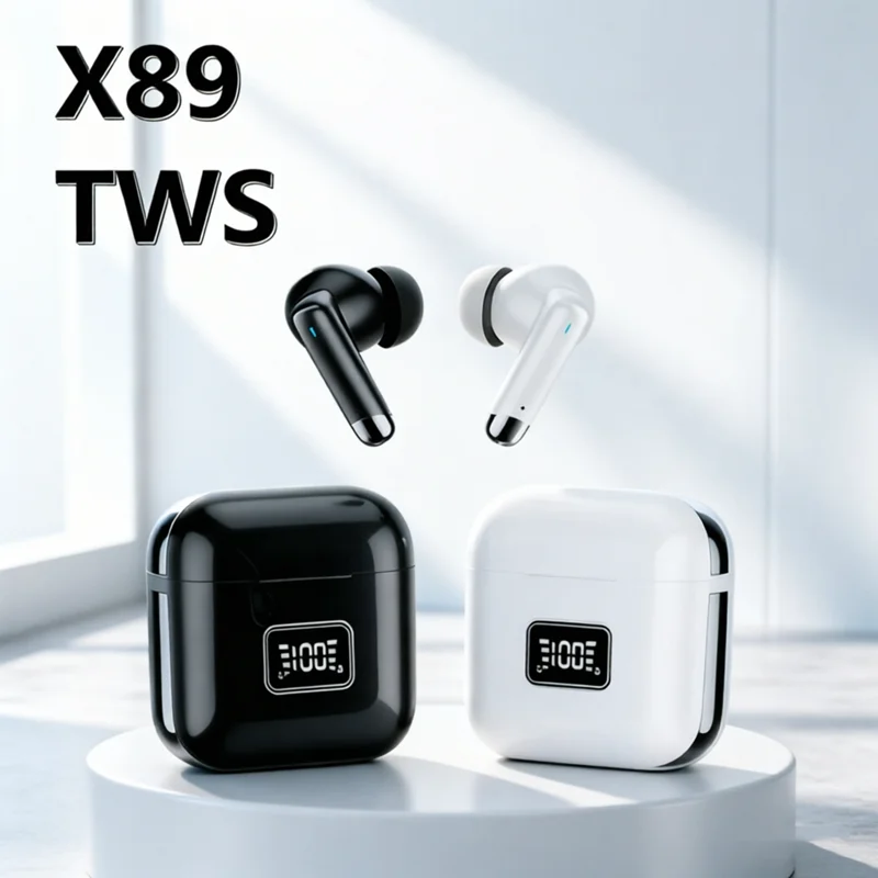 X89 Bluetooth-Headset 5.3 Kopfhörer Sport-Ohrhörer Wasserdicht Geräuschunterdrückung Kabellose In-Ear-Ohrhörer mit Mikrofon_voghion.com