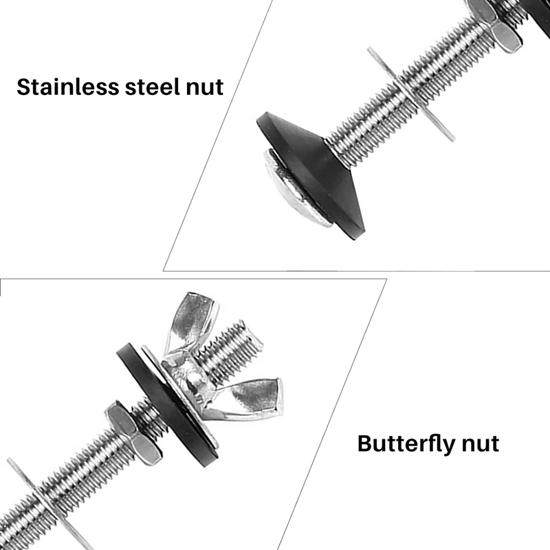 2 Pack Toilet Tank To Bowl Bolt Kits Cistern Bolts Kit Stainless Steel Toilet Pan Fixing Fitting With Double Gaskets CNIM Hot toilet cistern fixing kit